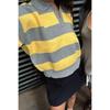 Za New Fall Women's Clothing 2025 Fashion Wind Fashion Loose Polo Collar Stripes Knitwear Sweater 553616