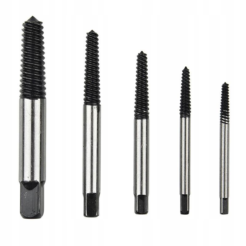 Rosfix Wykrętaki do Zerwanych Śrub 3-18mm – Zestaw 5 Sztuk w Czerwonym Etui | Wysoka Jakość | Skuteczne Usuwanie Śrub