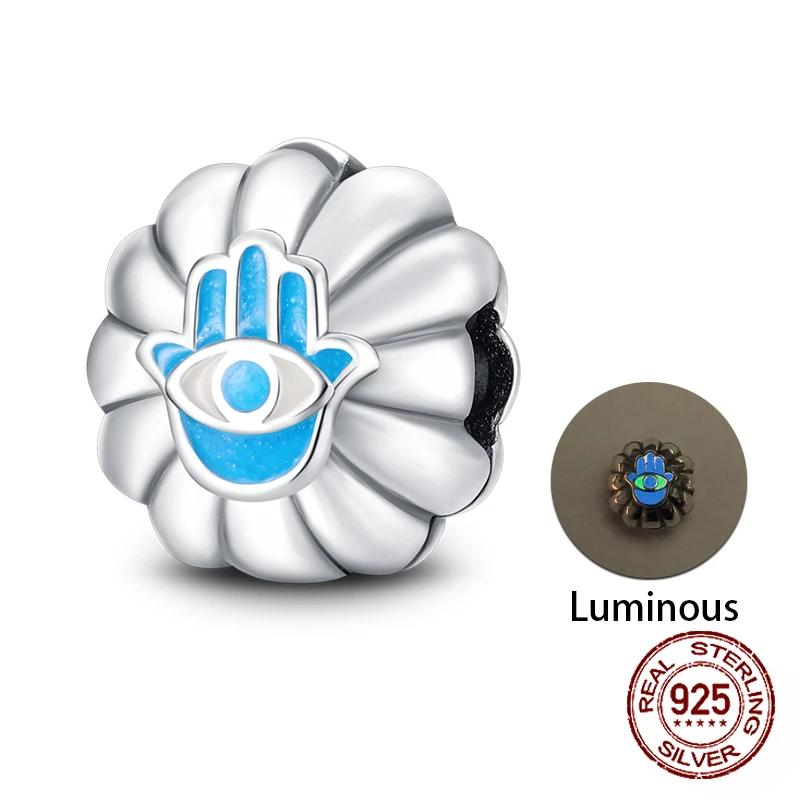 925 Silver Color Evil Eye Charm Demon Eye Bead For Original Bracelet&Bangle DIY Making Fashion Jewelry Gift