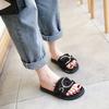 Fashion Big Size 34-43 Women Flat Heels Sandals Comfy Slip On Slides Woman Slippers Outside Rubber Flip Flops Femme Shoes Clogs Summer