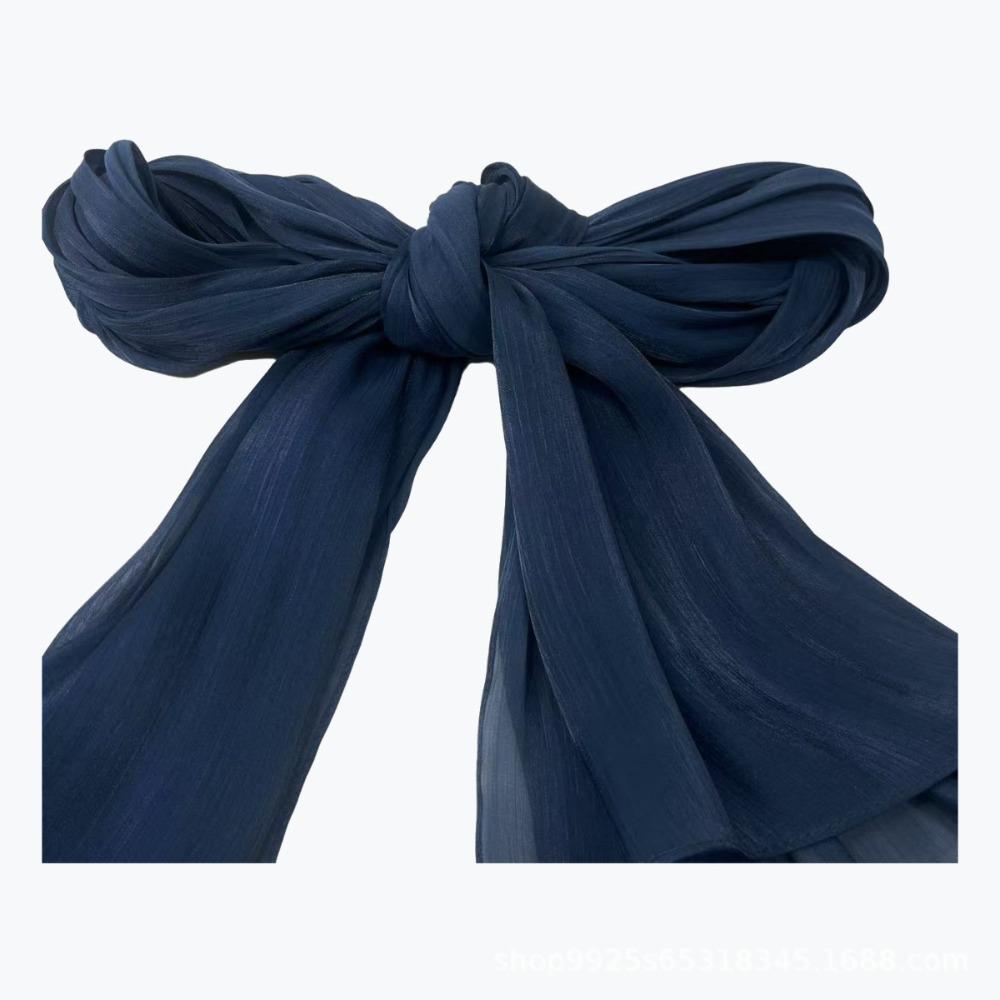 Fashion Luxury Chiffon Hijab Breathable Elegant Headscarf Oversized Silk Scarf Daily Wear