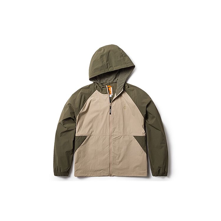 Timberland Unisex Color Block Water Repellent Sun Protection Hooded Jacket Olive Green A66EF-269 M