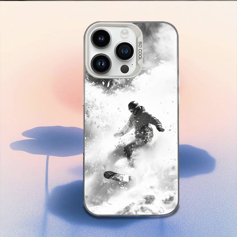 

Snowboarding Sport Passion Phone Case For iPhone 17,16,15,14,13,12,11,Mini,Pro,E,MAX White Candy Matte Shockproof Cover iPhone17Pro
