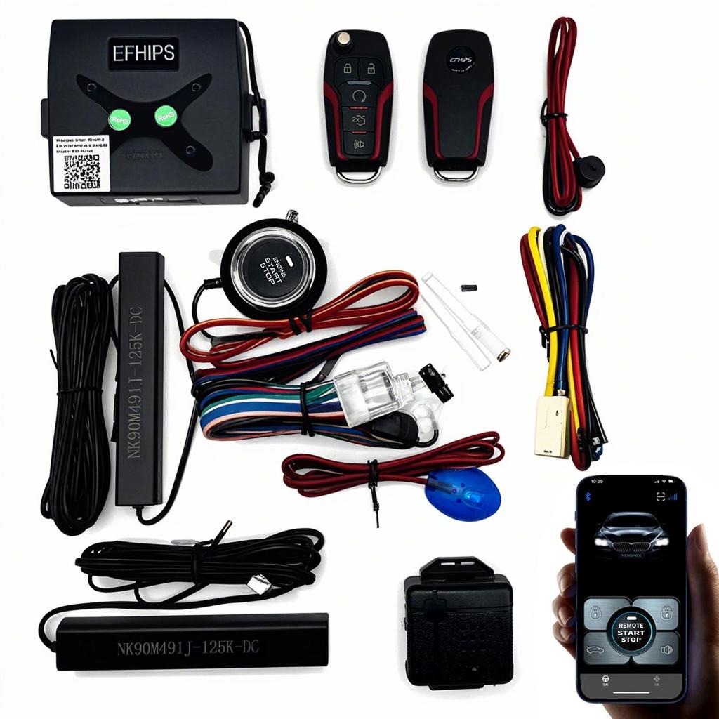 Keyless Start of Car Central Door Lock System, Complete Set of Loading and Starting System Remote Start Stop