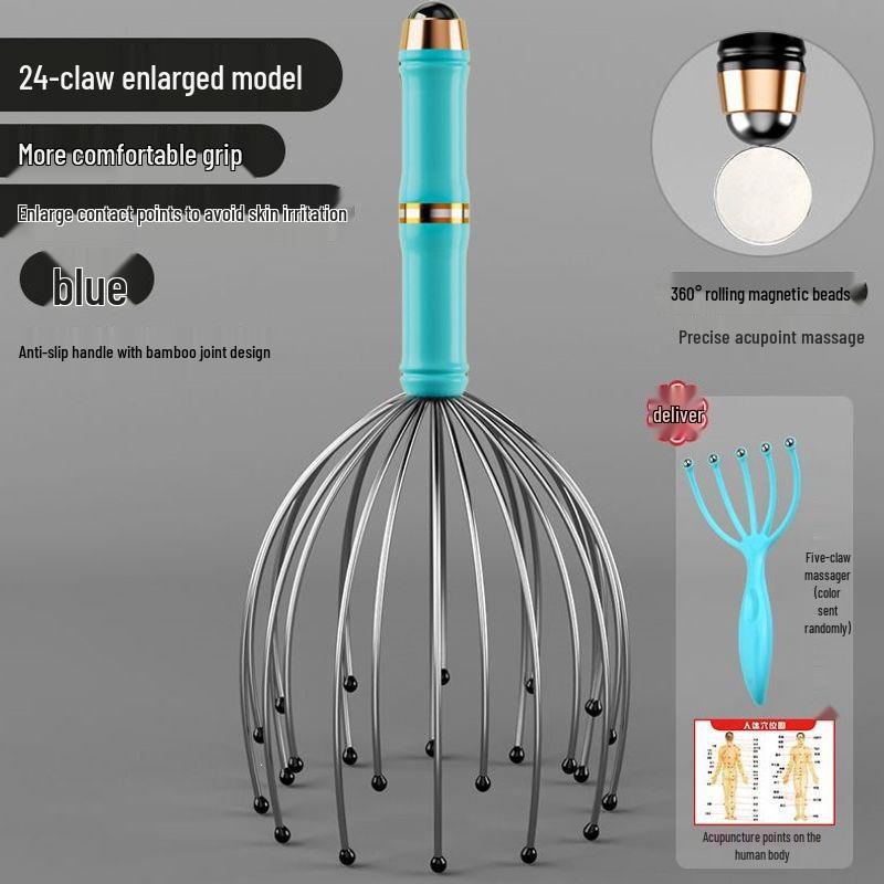 Octopus 24-Claw Scalp Massager Roller: Head Scratcher & Itch Relief Tool