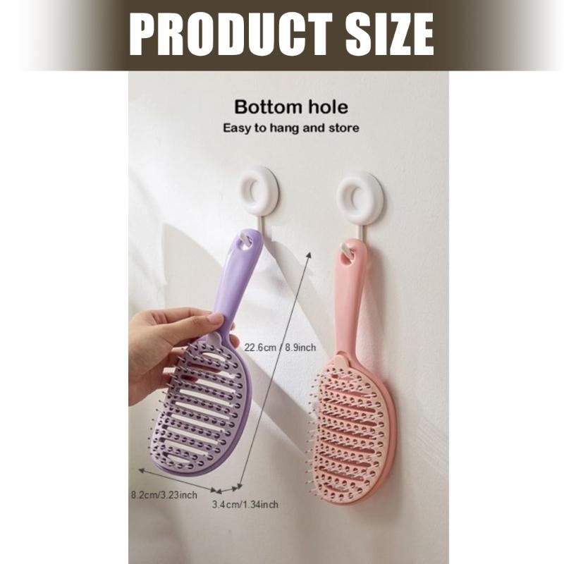 Wet And Dry Use Volumizing Hair Comb With Auto Cleaning Design For Gentle Detangling And Comfortable Ergonomic Grip