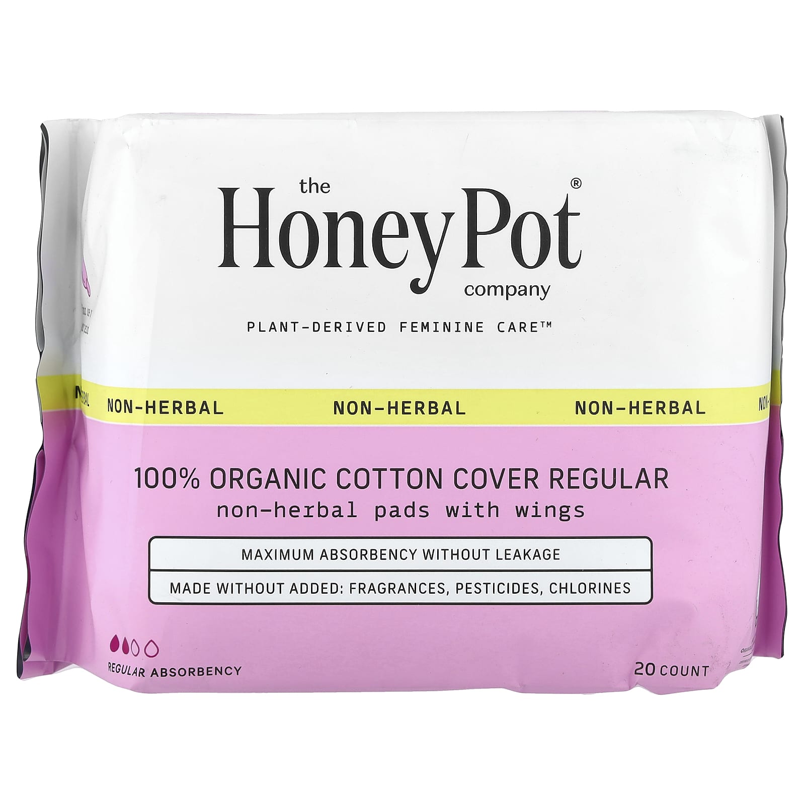

Organic, Non-GMO Herb Pads, Wings, Regular, 20 Count