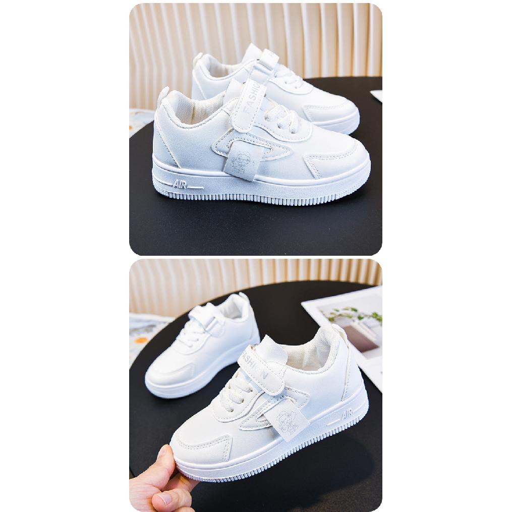 Dětské bílé boty Jarní a podzimní Nové Měkká podrážka Nízké Jednoduché boty Dívčí boty Střední a Velké Dětské Ležérní Tenisky Chlapecké boty