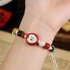 Elegant Handcrafted Ceramic Bead Bracelet With Animal Patterns Stretchy Design Travel Ethnic Wrist Accessory