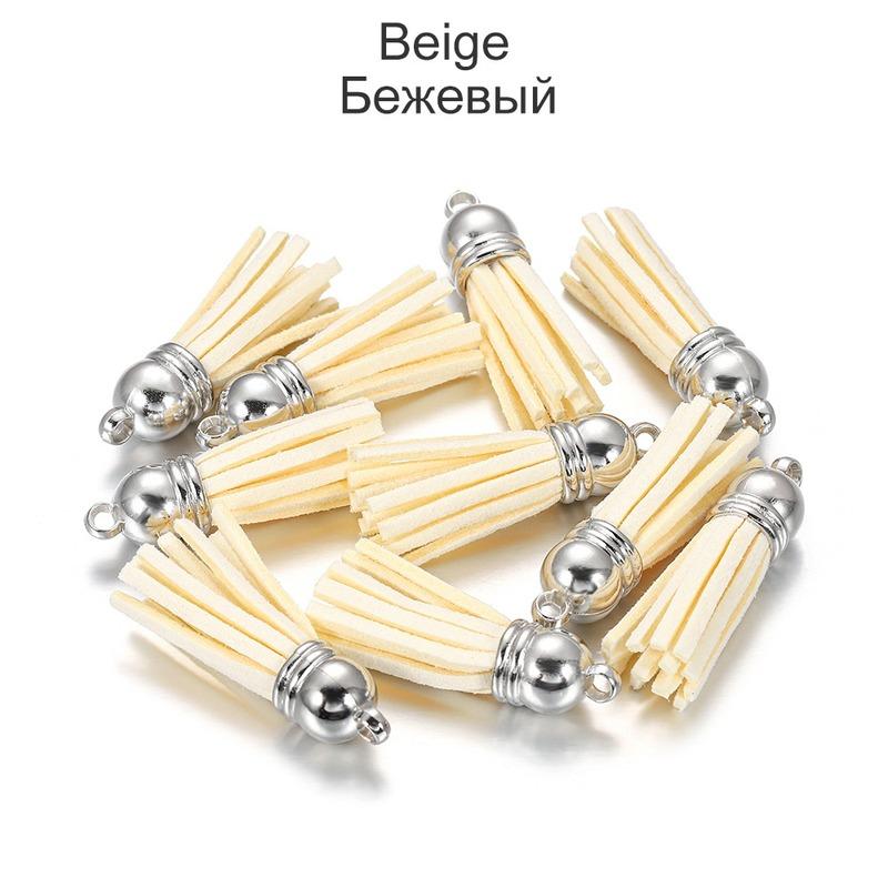 6pcs/lot 38mm Tassel Vintage Leather Tassels Fringe for Purl Macrame Pendant For DIY Jewelry