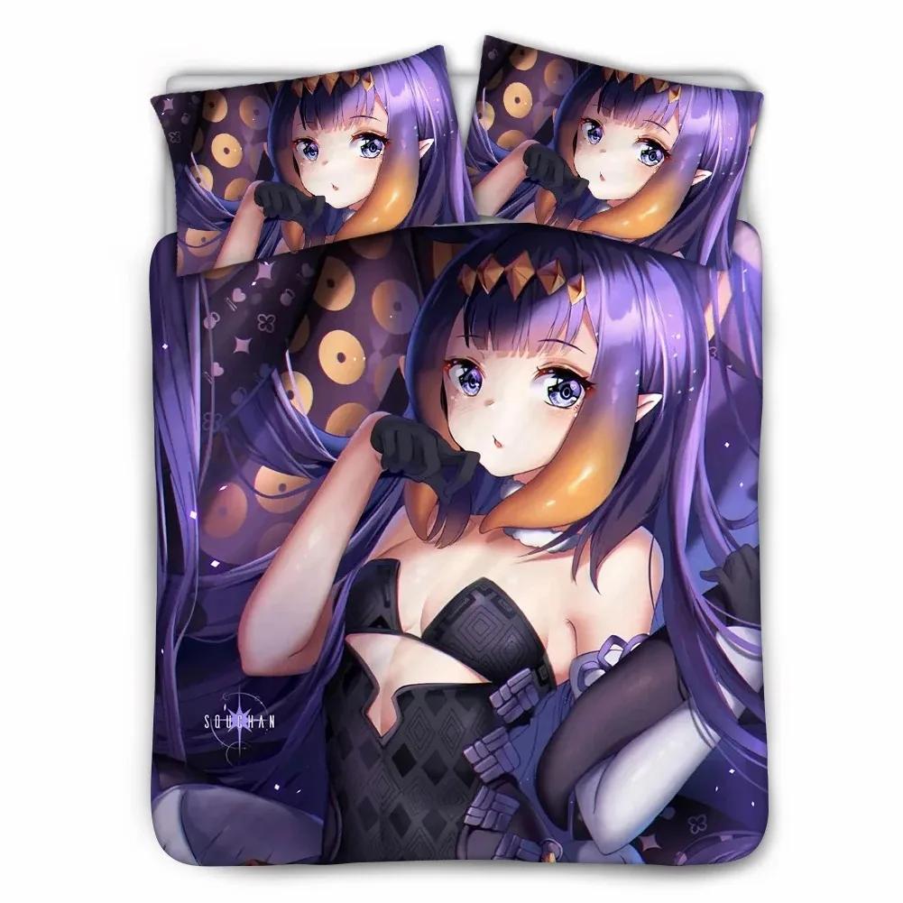 Anime Hololive EN Gawr Gura 3D Printed 23PCS Bedding Set Duvet Covers Pillowcases Comforter Bedding Set Bedclothes Bed Linen