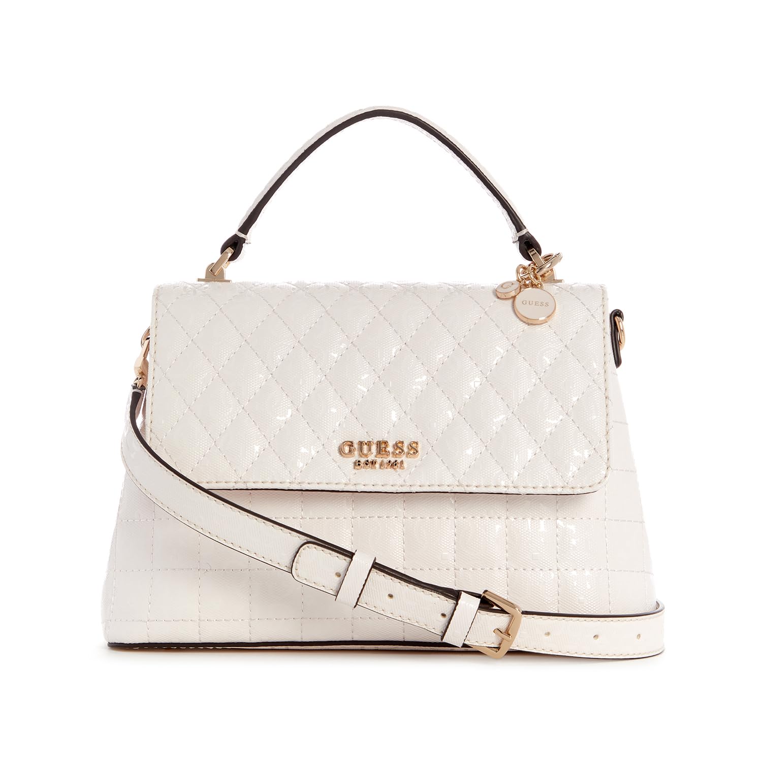 

Handbag YARMILLA TOP HANDLE FLAP WHI [GUESS]