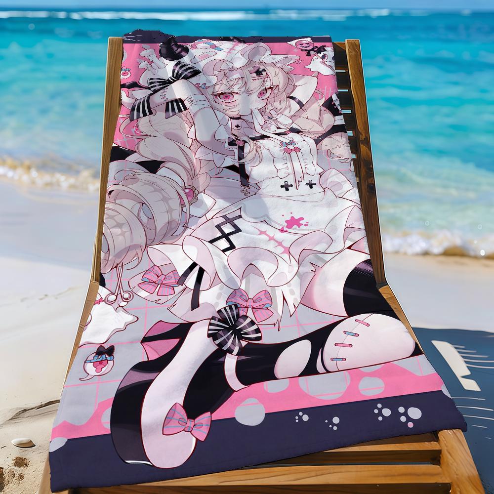 Sweet Kawaii Candy Girls Towel For Swim Yoga Gym Quick Drying Soft and skin-friendly Beach Towels All-Season