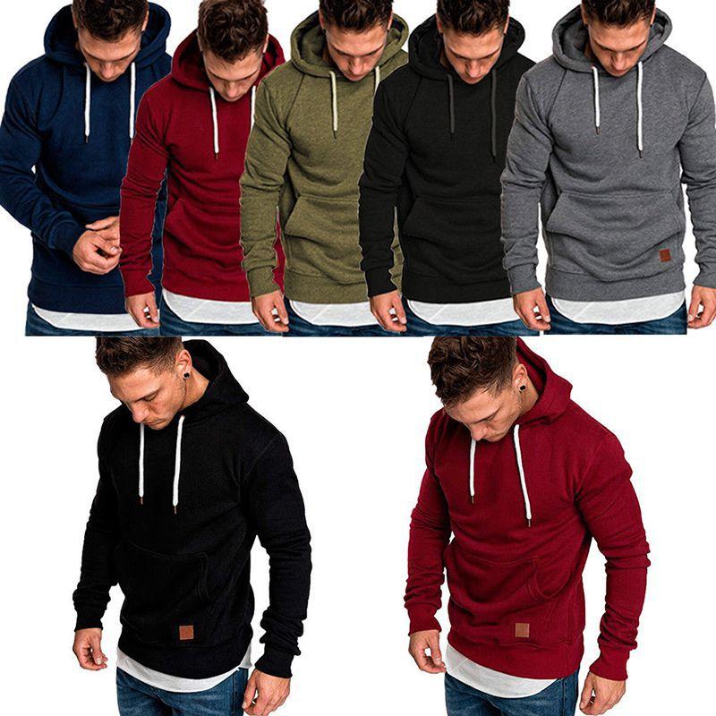 Hooded Hoodies Mens Sweatshirt Sweater Jumper Comfy Pullover Outwear Coat Tops