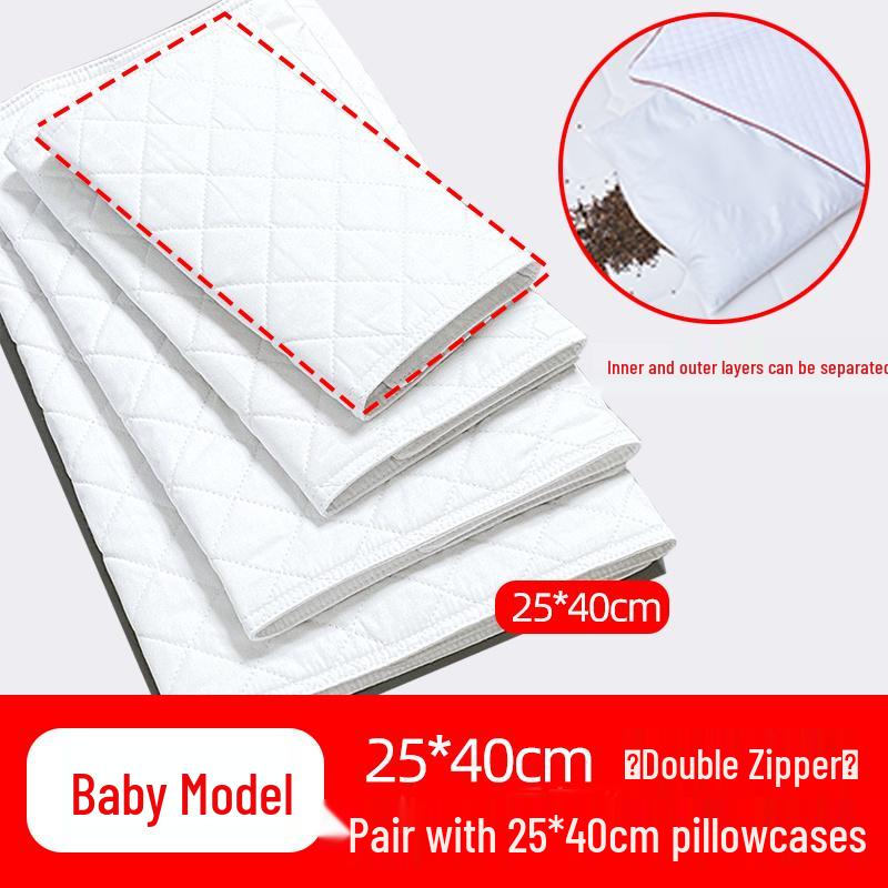 Poszewka na wkład poduszki z łuski gryki: Czysta Bawełna, Podwójny Zamek Błyskawiczny, Pogrubiony, Worek na Wypełnienie Poduszki Bezpieczny dla Dziecka, Tekstylia Domowe.