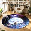 Genshin Impact Personalized Round Rug Support Custom Name, Soft Home Decor Mat