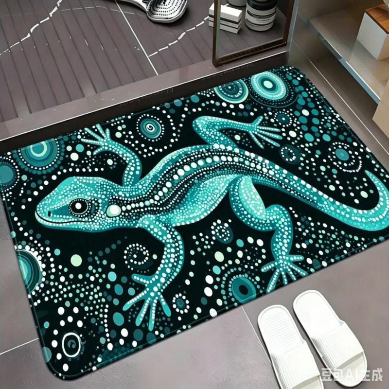 Aboriginal Lizard Door Mat Australian Dot Art Welcome Doormat Anti Slip Floor Rug Kitchen Carpet Living Room Entrance Mats