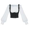 Polyester Velvet Vest With Ears Border Long Sleeve For Halloween Cosplay And Fantasy Role Play
