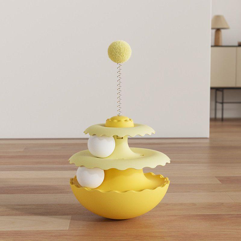 Roly-Poly Cat Teaser Stick: Self-Entertainment Indoor Toy for Cats.