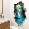 Creative Hole Valley Waterfall Scenic Wall stickers, landscape wall stickers - suitable for bedrooms