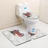 Christmas Bathroom Floor Mat Toilet Three-Piece Set