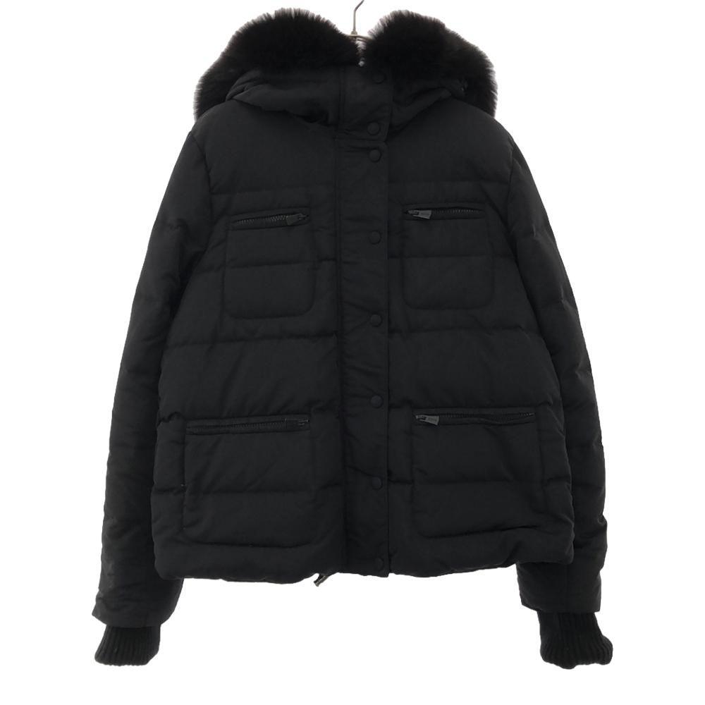 

BALLY made in Italy With fur hood Down jacket 8 black Double fastener Women Used