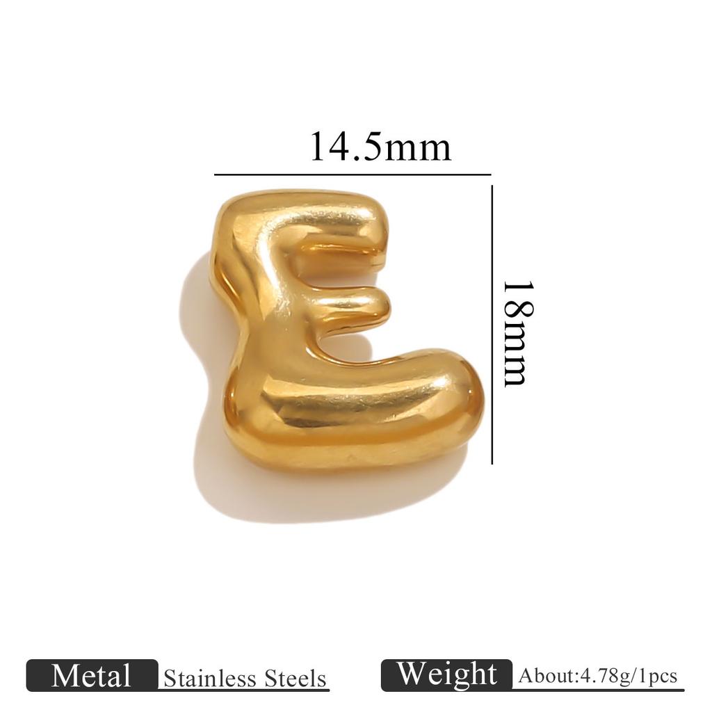 5 Stück Edelstahl 18K PVD-beschichtet A bis Z Englische Buchstaben Anhänger DIY Wasserdichter Schmuck Geschenk Handgefertigtes DIY Zubehör