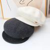 Retro Wool Newsboy Hat Literary Beret Women's Autumn and Winter Warm Face Little Peaked Hat Octagonal Hat