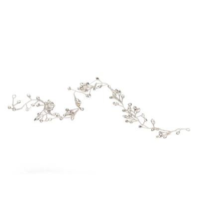 Strass-Haarrebe 14,8 Zoll lang Stilvoll Elegant Starker Legierungsdraht Kristall-Haarschmuck für Party
