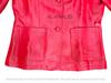Handgefertigtes Lammleder Rot Party Stilvoller Blazer Damen Designer Formell Echt