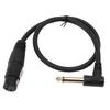 XLR Female to 6.35mm Male Mono Cable Balanced XLR Female to 1 4 Inch Male 90 Degree Right Angle Cable Cord