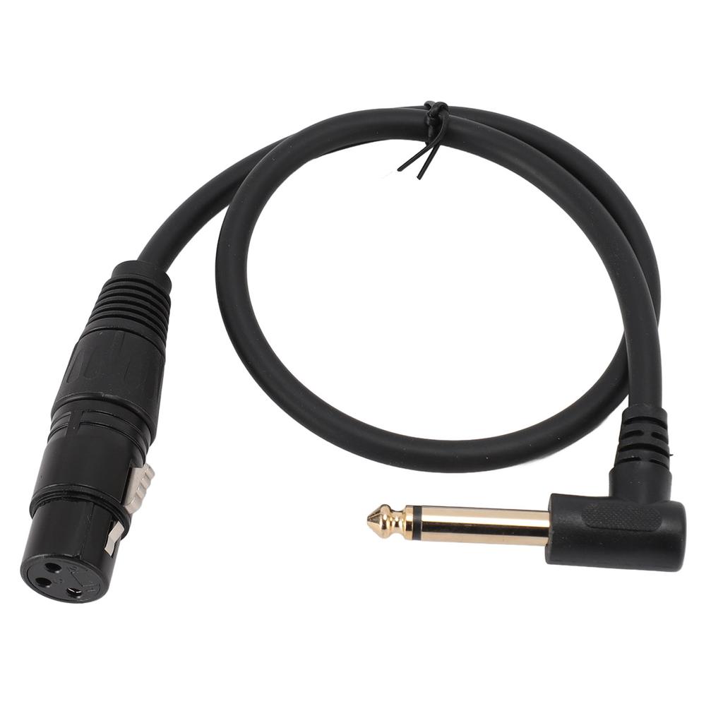 XLR Female to 6.35mm Male Mono Cable Balanced XLR Female to 1 4 Inch Male 90 Degree Right Angle Cable Cord