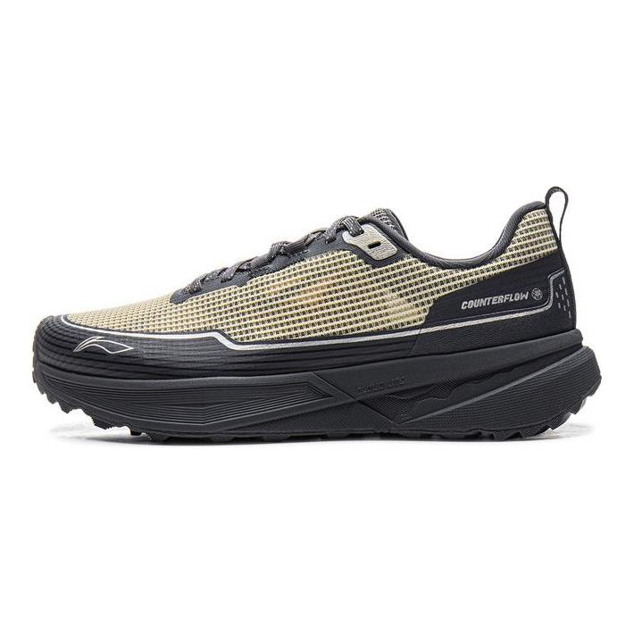 Li Ning Outdoor CF Tracing, Inter Industry Puncture resistant Low top Hiking Shoes Unisex Black/Khaki AHCV037-3