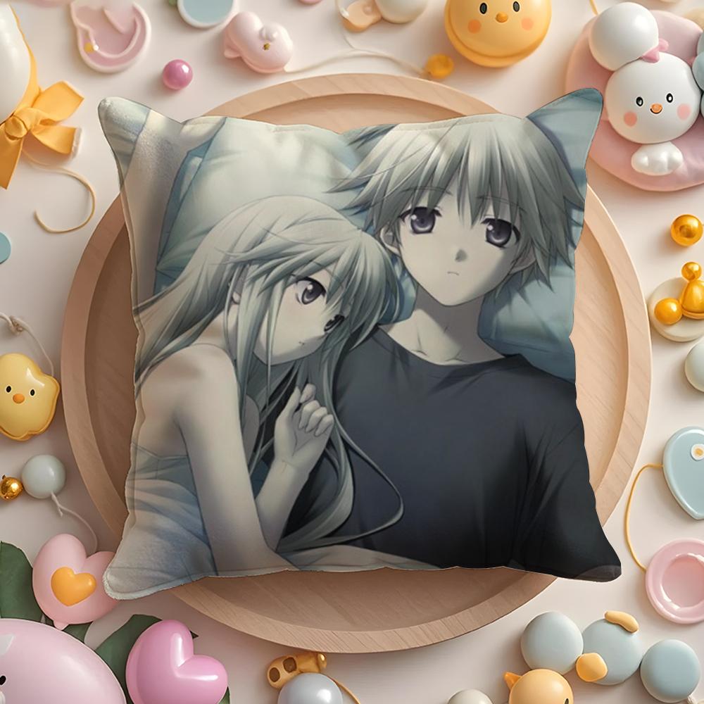 

YYosuga no Sora Anime Pillow Case Soft Plush Fabric DoubleSided Printed Cushion Cover Warm Winter Sofa Pillow Case 30x30cm