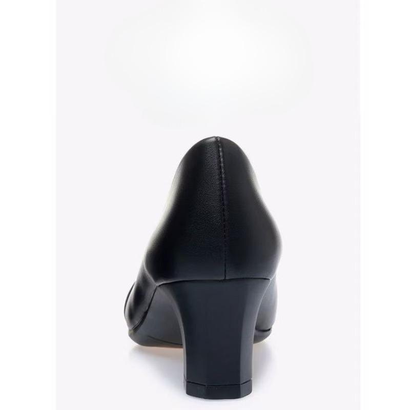 Single Shoes with Low Heels and Soft Soles, Made of Leather, Women's Shoes with Mid-heels, New Style
