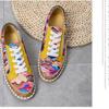 2022 Ethnic Style Plus Size Color Block Women's Casual Low-Top Printed Sporty Shoes