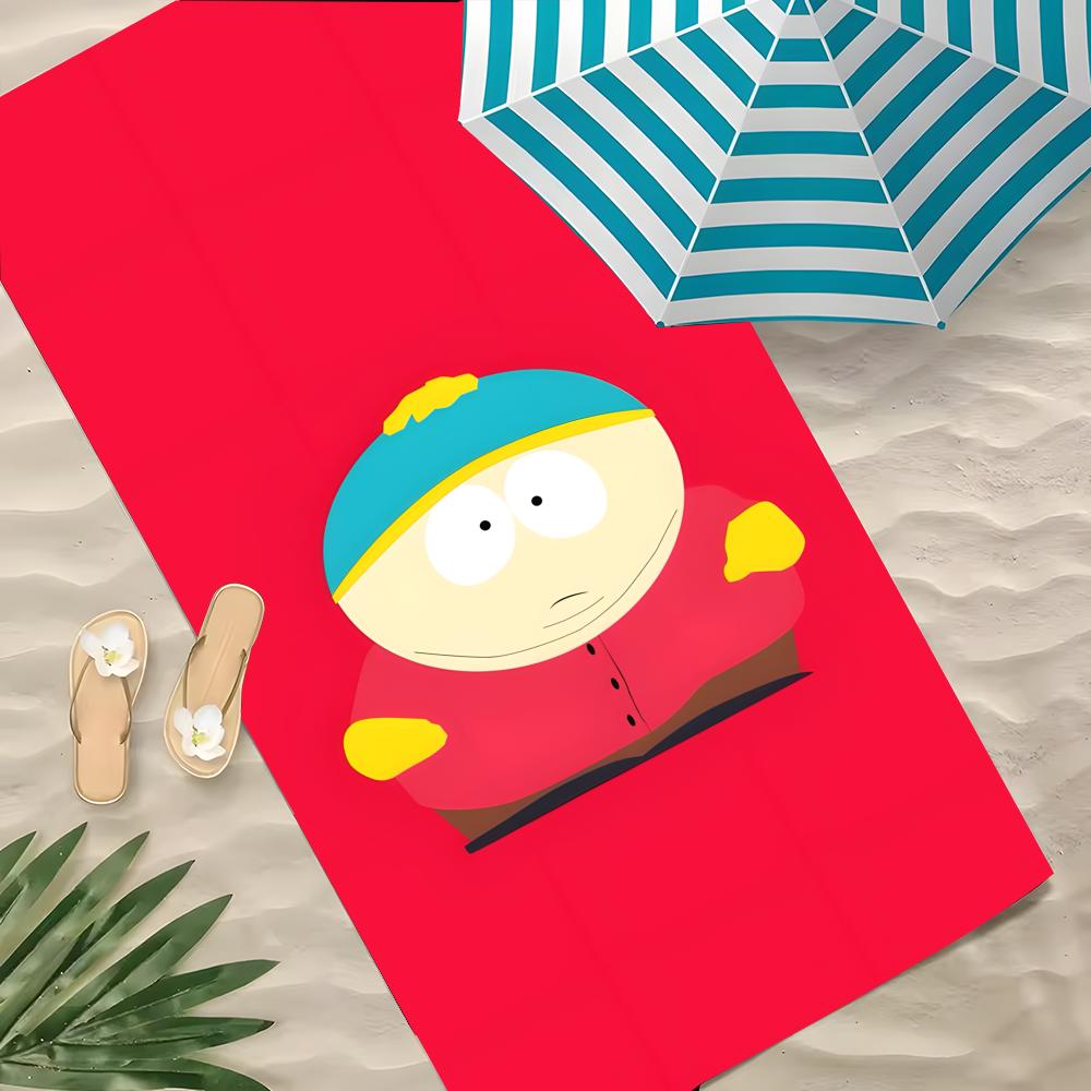 S-South Park Towel Polyester Beach Towel Quick Dry Sand Free Bath Towel For Summer Pool Travel Vacation