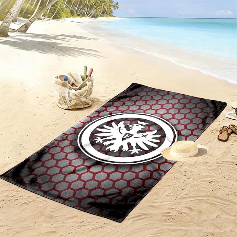 Asciugamano da Spiaggia Stampato Eintracht Frankfurt, Asciugamano Grande Morbido Asciugatura Rapida per Spiaggia Campeggio Nuoto