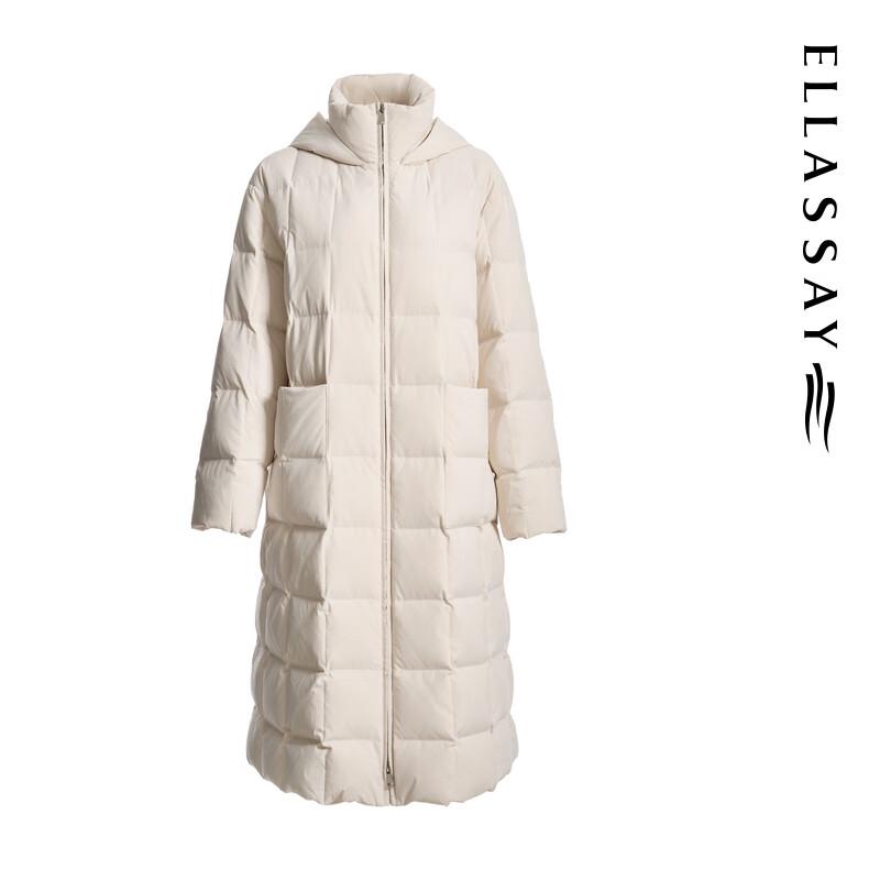 ELLASSAY 2025 Winter Women's Hooded Goose Down Long Jacket