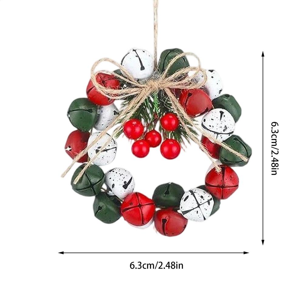 2026 Christmas Wreath Vintage 2.5 Inch Bell Berry Wreath Decor Artificial Holiday Garland for Christmas Holiday Fireplace
