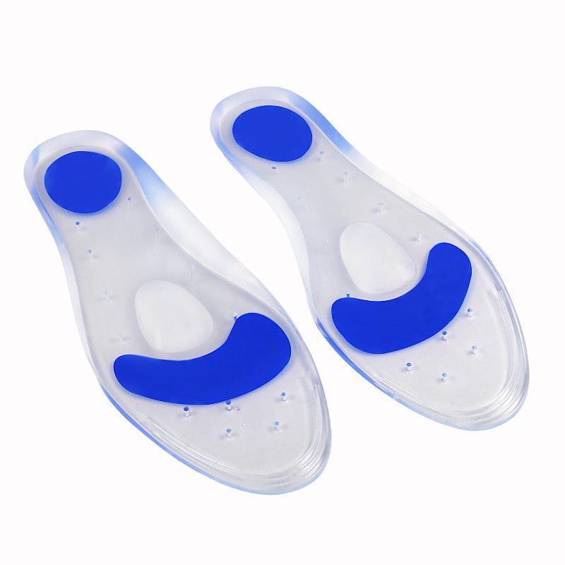 Solette in Silicone Trasparente per Scarpe - Morbide Assorbiurti con Supporto Plantare a Lunghezza Intera per Massaggio Sportivo