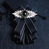 Fashion Faux Stone Men's Suit Lapel Flowers Alloy Polyester Bow Tie Necktie Neck Decoration Groom Formal Suit