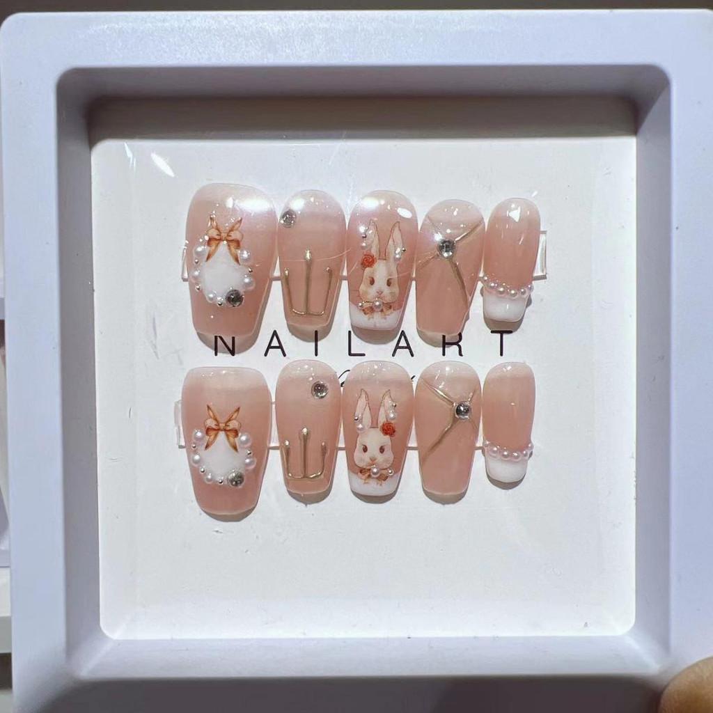 Rabbit Manicure Handmade Wearing Sweet Girl False Nail Patch Beautiful