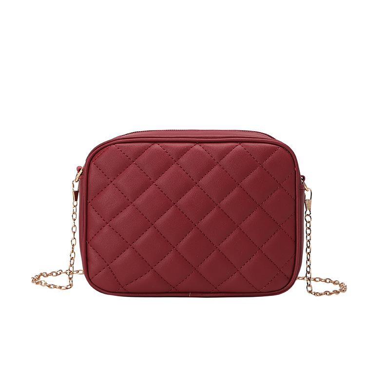 Embroidered cosmetic bag ladies bag bag women's fresh and sweet camera bag rhombus messenger bag