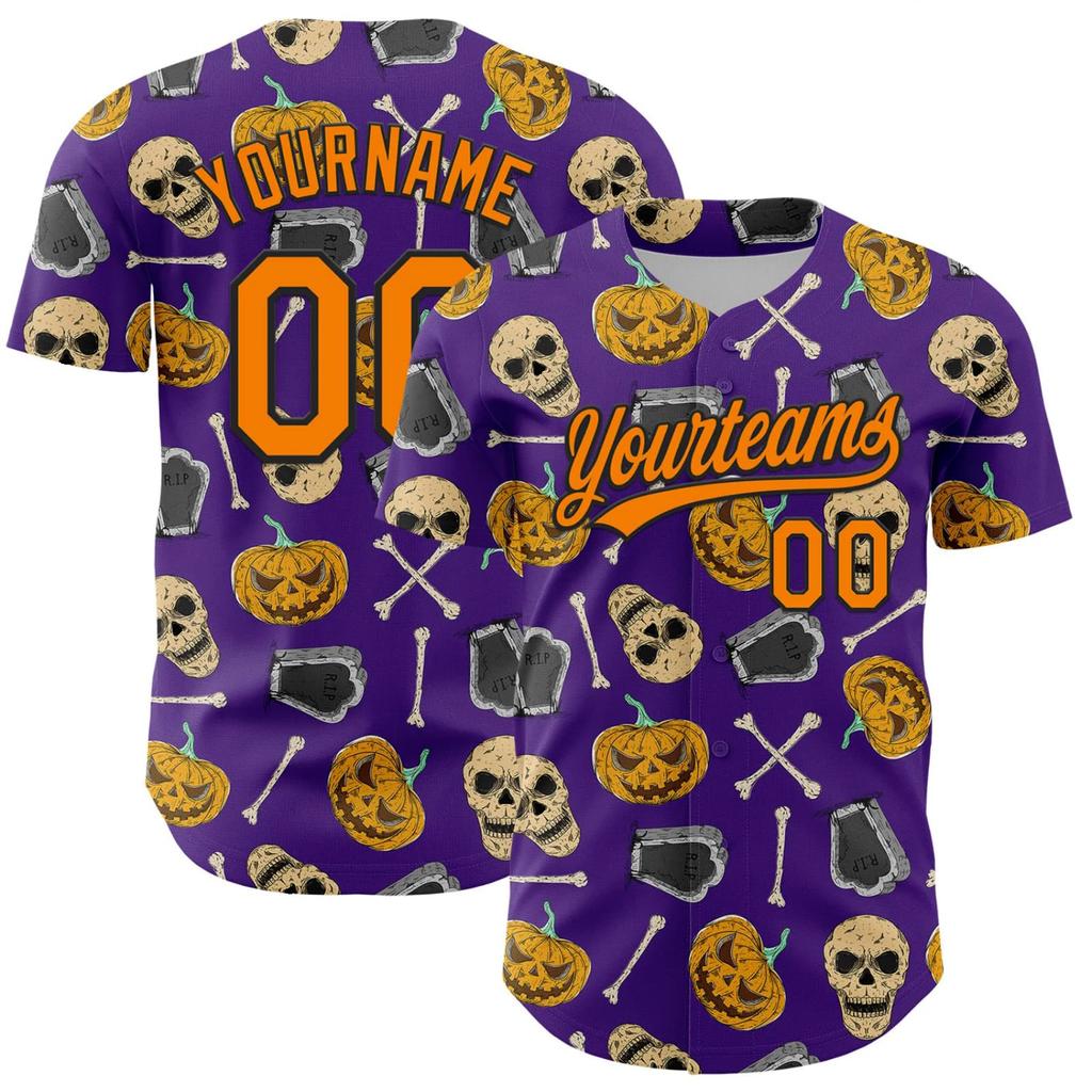 Custom Baseball for Halloween, Unisex Sports Top for Men and Women