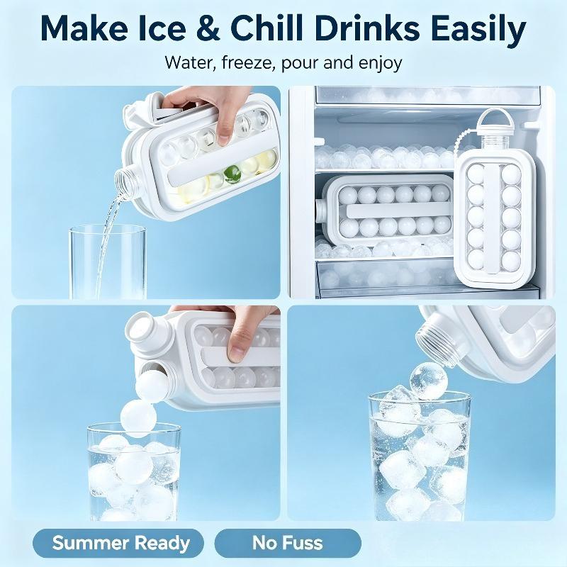 Portable Silicone Ice Ball Maker Kettle Creative Ice Cube Mold Kitchen Bar Gadgets Ice Hockey Lattice Making Tool Kettle 6