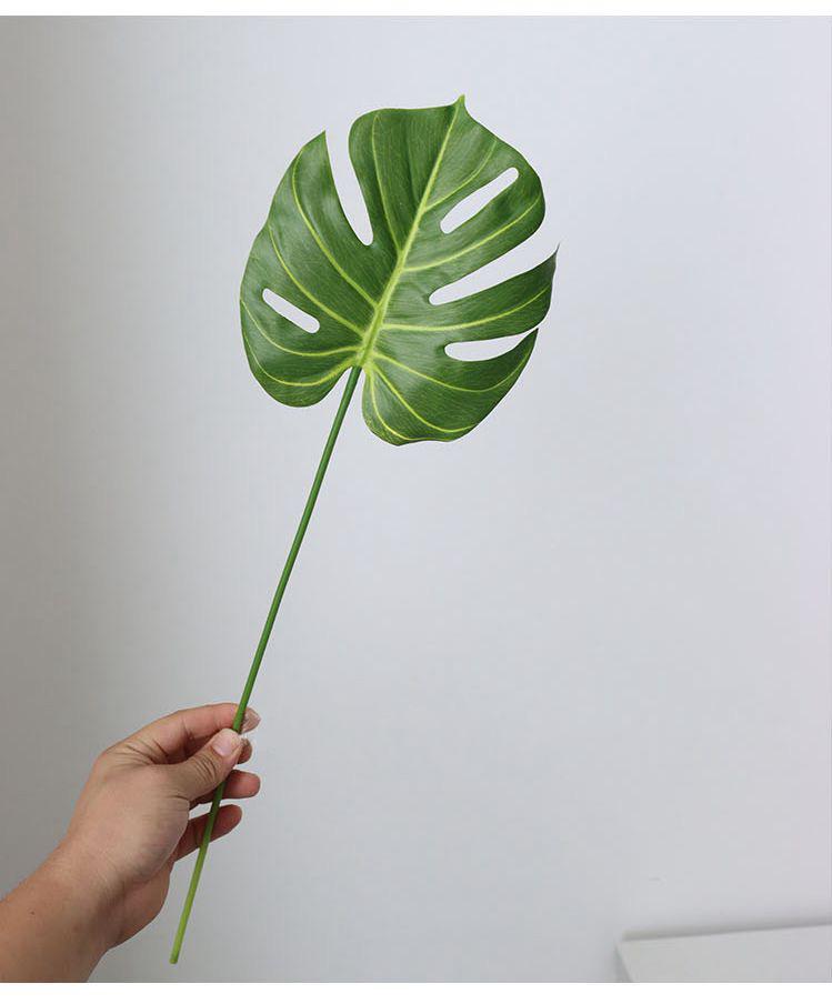 

Artificial Palm Leaves Turtle Leaf Realistic Decorative Plant Turtle Leaf Home Room Hawaiian Decoration Monstera Plant S