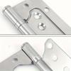 4pcs of heavy-duty silent thickened stainless steel door hinges - high load-bearing capacity supports 360° rotation,Sleek Design
