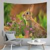 Cute Farm Rabbit Tapestry Grey Rabbit Tapestry Creative Style Tapestry Art Wall Hanging Home Living Room Bedroom Dorm Tapestries