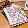 A5 PU Leather Magnetic Buckle Cute Cartoon Diary with Card Holder